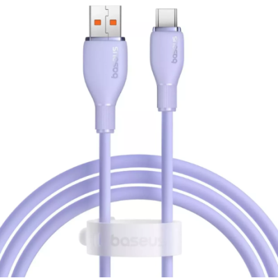 Кабель дата Baseus Pudding USB-A - Type-C 100W 1.2м Фіолетовий