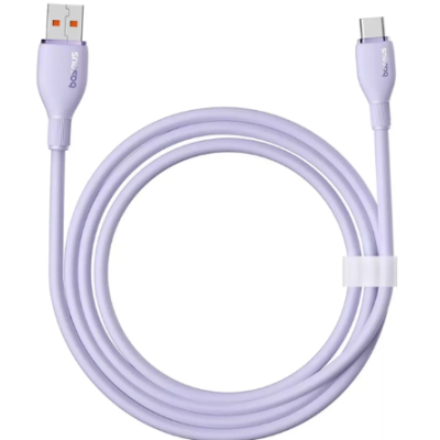 Кабель дата Baseus Pudding USB-A - Type-C 100W 1.2м Фіолетовий