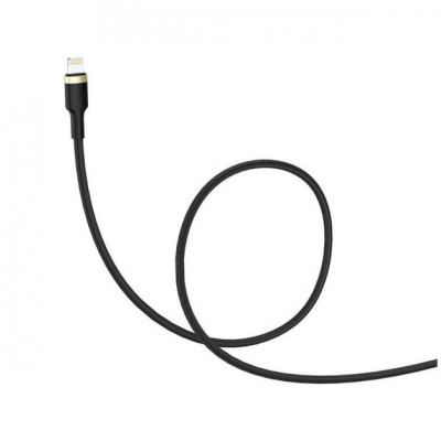 Кабель дата Colorway USB Type A - Lightning 0.35-1,5м Чорний (spiral)