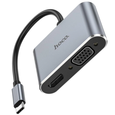 Перехідник Hoco HB29 Type-C to HDMI-VGA