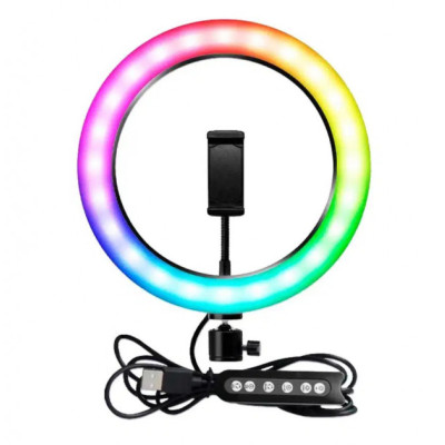 Кольцевая лампа для селфи MJ-26 26см RGB