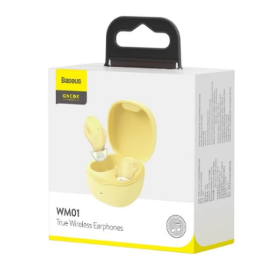Беспроводные наушники Baseus Encok WM01 Yellow, желтый
