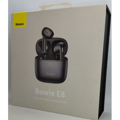 Навушники Bluetooth Baseus E8 True Wireless Earphones Bowie IPX5 BT5.0, 40/350мAh, 5H, Location, OTA| (NGE8-02) Black, чорний