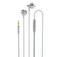 Провідні навушники вкладиші-гарнітура XO EP34 Silver, сріблястий