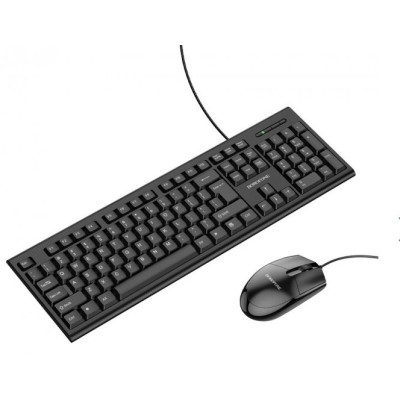 Клавіатура + миша USB Borofone BG6 Black, Чорний