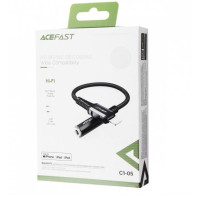 Перехідник аудіокабель Acefast C1-05 Lightning - 3.5mm Чорний Перехідник аудіокабель Acefast C1-05 Lightning - 3.5mm Чорний