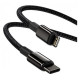 Кабель дата Baseus Explorer Type-C to Lightning 20W 1м Чорний Кабель дата Baseus Explorer Type-C to Lightning 20W 1м Чорний