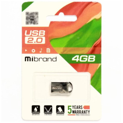 Флеш пам\'ять USB 8Gb Mibrand Hawk USB 2.0 Black, Чорний