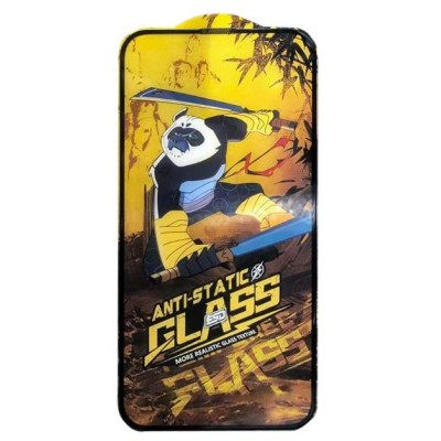 Захисне скло Anti-static Panda iPhone 13/13 Pro/14 Чорне