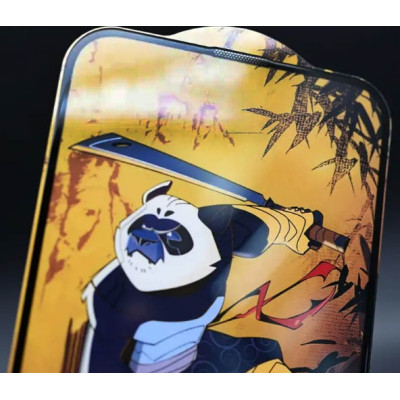 Защитное стекло Anti-static Panda iPhone 13/13 Pro/14/16e Чёрное