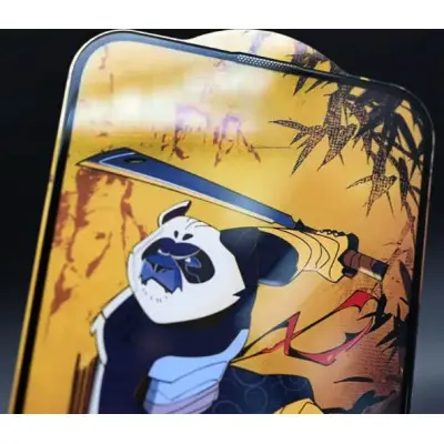 Захисне скло Anti-static Panda iPhone 13/13 Pro/14/16e Чорне