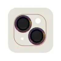 Захисне скло на камеру Metal Shine iPhone 14/14 Plus Бузкове (Rainbow)