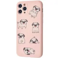 Чехол накладка WAVE Fancy iPhone 11 Pro Max Мопс/Розовый Песок