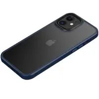 Чехол накладка Metal Buttons iPhone 11 Синяя