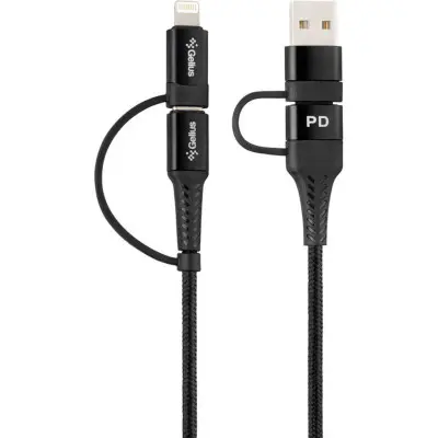 Кабель дата Gelius Unimog 2 GP-UC106 4in1 Черный Кабель дата Gelius Unimog 2 GP-UC106 4in1 Черный