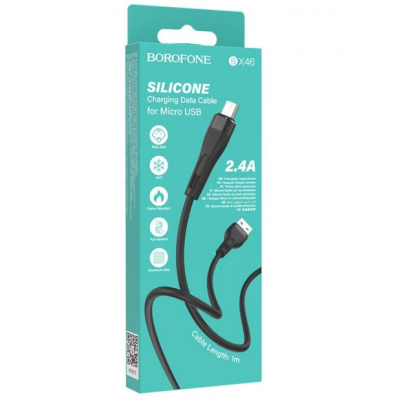 Кабель Borofone BX46 MicroUSB 1м Чёрный