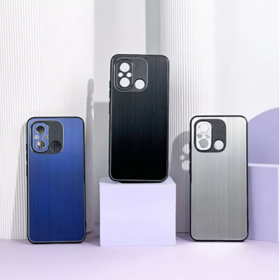Чехол накладка Wave Metal Xiaomi Redmi 12C Черная