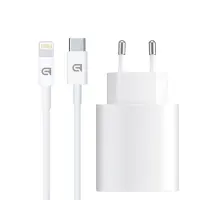 Сетевое зарядное устройство Armorstandart ABMHJ83 20W + Кабель Type-C to Lightning White, Белый Сетевое зарядное устройство Armorstandart ABMHJ83 20W + Кабель Type-C to Lightning White, Белый