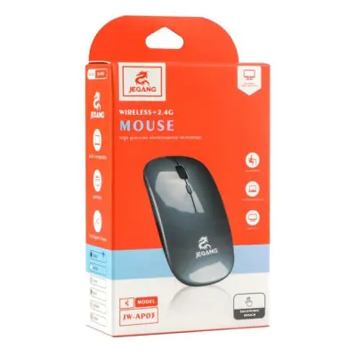 Беспроводная мышь BT Jeqang JW-AP03 Black, Чёрный Беспроводная мышь BT Jeqang JW-AP03 Black, Чёрный