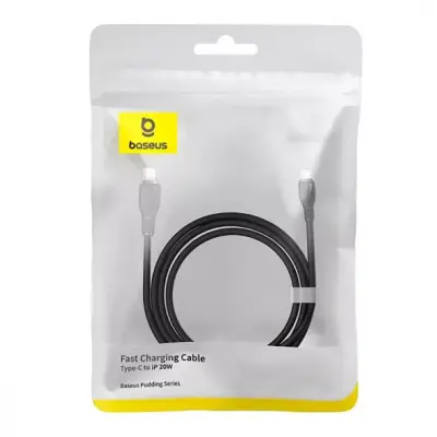 Кабель дата Baseus Pudding Type-C to Lightning 2.4A 2м Черный Кабель дата Baseus Pudding Type-C to Lightning 2.4A 2м Черный