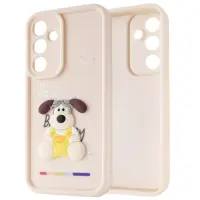 Чехол накладка Pretty Things Samsung A155 (A15) Белая/Собака