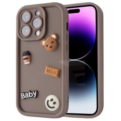 Чохол накладка Pretty Things iPhone 7 Коричнева/Ведмежа