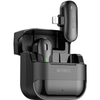 Безпроводной петличный микрофон WIWU Wi-WM001 Lightning Black, Чёрный Безпроводной петличный микрофон WIWU Wi-WM001 Lightning Black, Чёрный