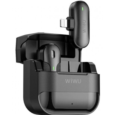 Безпроводной петличный микрофон WIWU Wi-WM001 Lightning Black, Чёрный