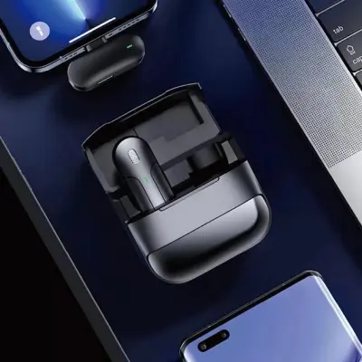 Бездротовий петличний мікрофон WIWU Wi-WM001 Lightning Black, Чорний Бездротовий петличний мікрофон WIWU Wi-WM001 Lightning Black, Чорний