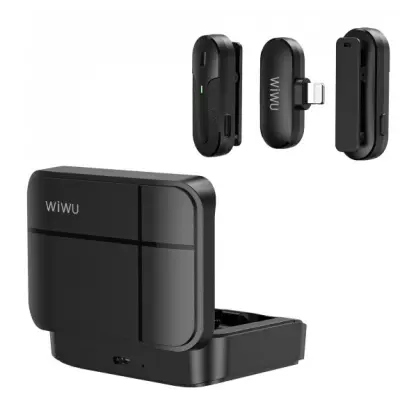 Бездротовий петличний мікрофон WIWU Wi-WM002 Lightning Чорний Бездротовий петличний мікрофон WIWU Wi-WM002 Lightning Чорний