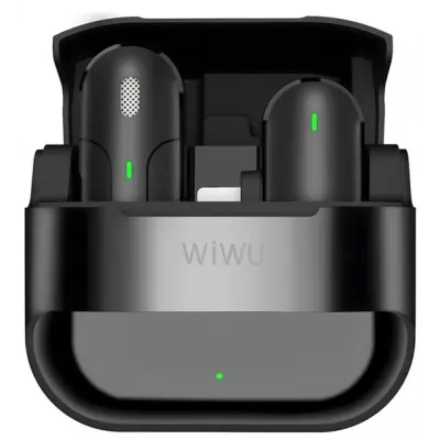 Бездротовий петличний мікрофон WIWU WI-WM001 Type-C Black, Чорний Бездротовий петличний мікрофон WIWU WI-WM001 Type-C Black, Чорний