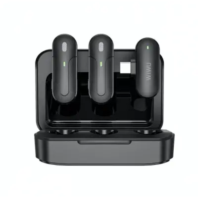 Бездротовий петличний мікрофон WIWU WI-WM002 Type-C Чорний Бездротовий петличний мікрофон WIWU WI-WM002 Type-C Чорний