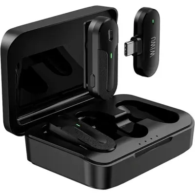 Бездротовий петличний мікрофон WIWU WI-WM002 Type-C Чорний Бездротовий петличний мікрофон WIWU WI-WM002 Type-C Чорний