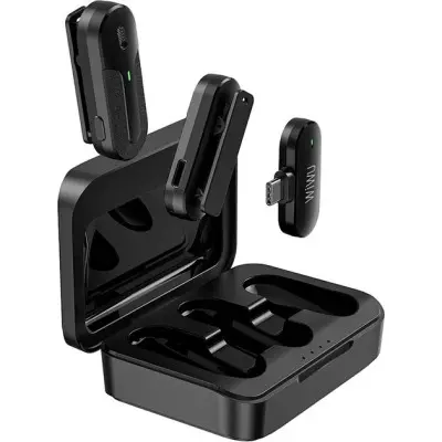 Бездротовий петличний мікрофон WIWU WI-WM002 Type-C Чорний Бездротовий петличний мікрофон WIWU WI-WM002 Type-C Чорний