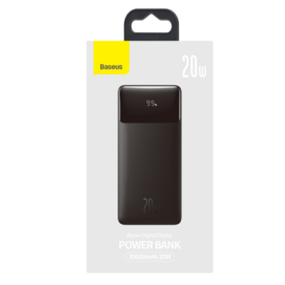 Универсальная мобильная батарея Повербанк Baseus Bipow 20W 30000mAh Чёрный