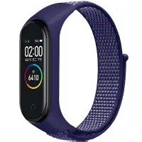 Ремінець Нейлон Mi Band 3/4/5/6 Темно-синий Ремінець Нейлон Mi Band 3/4/5/6 Темно-синий