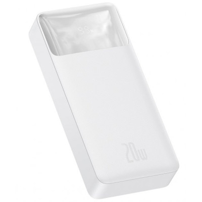 Универсальная мобильная батарея Повербанк Baseus Bipow 20W 20000mAh Белый