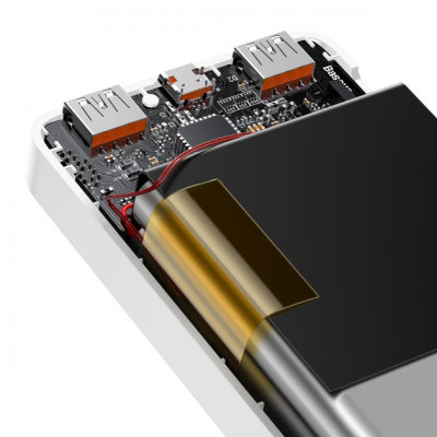 Универсальная мобильная батарея Повербанк Baseus Bipow 20W 20000mAh Белый