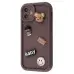 Чехол накладка Pretty Things iPhone 12 Коричневая/Медвеженок