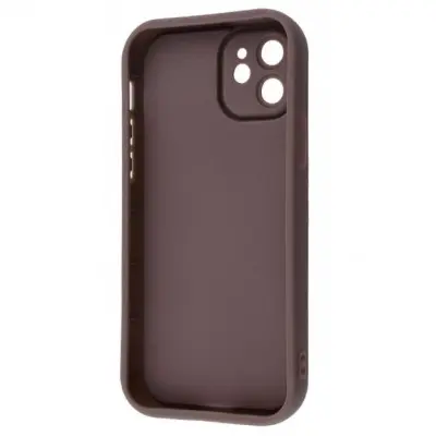 Чехол накладка Pretty Things iPhone 12 Коричневая/Медвеженок