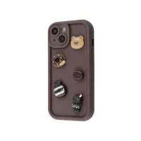 Чохол накладка Pretty Things iPhone 15 Коричнева/Ведмежа