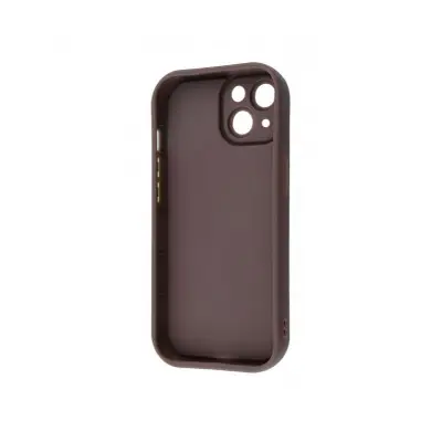 Чехол накладка Pretty Things iPhone 15 Коричневая/Медвеженок Чехол накладка Pretty Things iPhone 15 Коричневая/Медвеженок