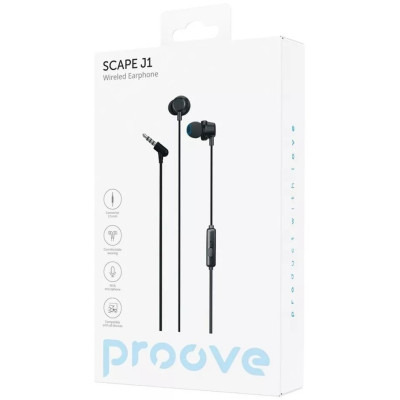 HF Навушники Proove Scape J1 Black, Чёрные