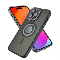 Чехол накладка Electroplate MagSafe iPhone 15 Pro Max Черная