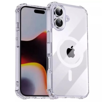 Чехол накладка  iPaky Crystal MagSafe iPhone 16 Прозрачная