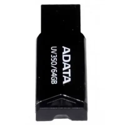 Флеш пам\'ять USB 64Gb A-DATA UV350 Black, Чорний USB 3.2 Флеш пам\'ять USB 64Gb A-DATA UV350 Black, Чорний USB 3.2