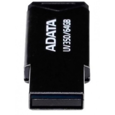 Флеш память USB 64Gb A-DATA UV350  Black, Черный USB 3.2