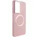 Чехол накладка Bonbon Metal MagSafe Samsung G998 (S21 Ultra) Розовая (Light Pink)