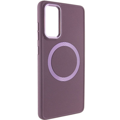 Чехол накладка Bonbon Metal MagSafe Samsung G996 (S21+) Бордовая (Plum)