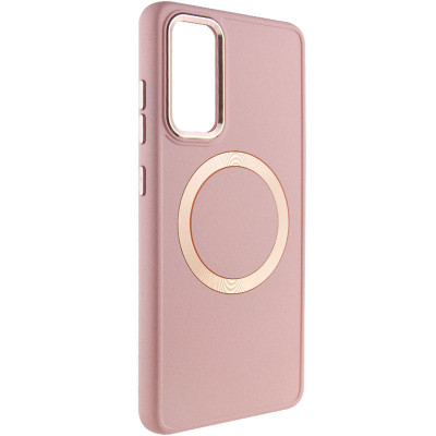 Чехол накладка Bonbon Metal MagSafe Samsung S911 (S23) Розовая (Light Pink)